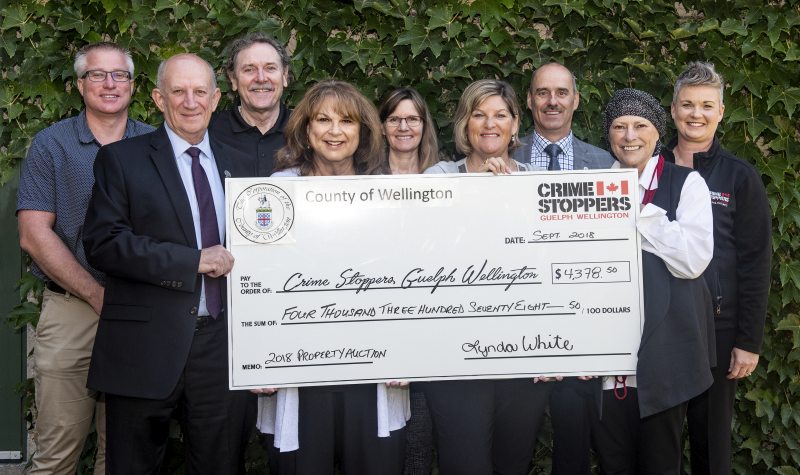 Crime Stoppers OPP Property Auction Cheque