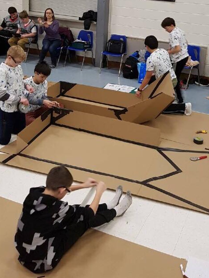 Aberfoyle PS at cardboard races 2018